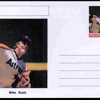 Palatine (Fantasy) Personalities - Mike Scott (baseball) postal stationery card unused and fine