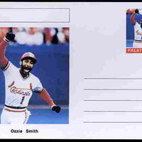 Palatine (Fantasy) Personalities - Ozzie Smith (baseball) postal stationery card unused and fine