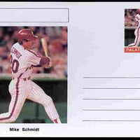 Palatine (Fantasy) Personalities - Mike Schmidt (baseball) postal stationery card unused and fine