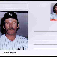 Palatine (Fantasy) Personalities - Steve Rogers (baseball) postal stationery card unused and fine
