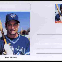 Palatine (Fantasy) Personalities - Paul Molitor (baseball) postal stationery card unused and fine