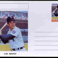 Palatine (Fantasy) Personalities - Luis Aparicio (baseball) postal stationery card unused and fine