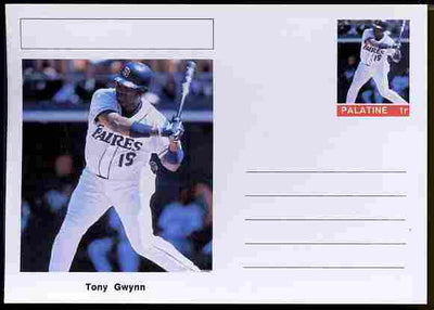 Palatine (Fantasy) Personalities - Tony Gwynn (baseball) postal stationery card unused and fine