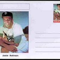 Palatine (Fantasy) Personalities - Jackie Robinson (baseball) postal stationery card unused and fine