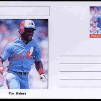 Palatine (Fantasy) Personalities - Tim Raines (baseball) postal stationery card unused and fine