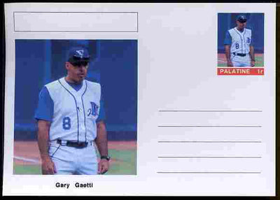 Palatine (Fantasy) Personalities - Gary Gaetti (baseball) postal stationery card unused and fine