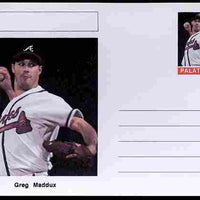 Palatine (Fantasy) Personalities - Greg Maddux (baseball) postal stationery card unused and fine