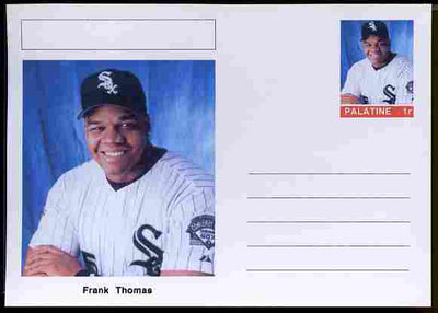 Palatine (Fantasy) Personalities - Frank Thomas (baseball) postal stationery card unused and fine
