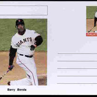 Palatine (Fantasy) Personalities - Barry Bonds (baseball) postal stationery card unused and fine