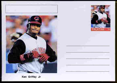 Palatine (Fantasy) Personalities - Ken Griffey Jr (baseball) postal stationery card unused and fine