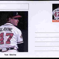 Palatine (Fantasy) Personalities - Tom Glavine (baseball) postal stationery card unused and fine
