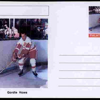 Palatine (Fantasy) Personalities - Gordie Howe (ice hockey) postal stationery card unused and fine
