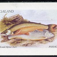 Nagaland 1972 Fish (Torgoch & Char) imperf souvenir sheet (1ch value) unmounted mint