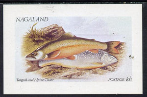 Nagaland 1972 Fish (Torgoch & Char) imperf souvenir sheet (1ch value) unmounted mint