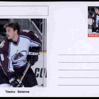 Palatine (Fantasy) Personalities - Teemu Selanne (ice hockey) postal stationery card unused and fine