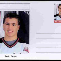 Palatine (Fantasy) Personalities - Zach Parise (ice hockey) postal stationery card unused and fine