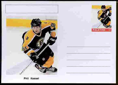 Palatine (Fantasy) Personalities - Phil Kessel (ice hockey) postal stationery card unused and fine