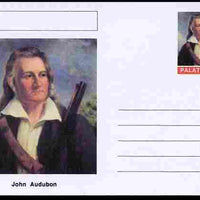 Palatine (Fantasy) Personalities - John Audubon (ornithologist) postal stationery card unused and fine