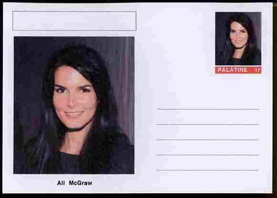 Palatine (Fantasy) Personalities - Ali McGraw (actress) postal stationery card unused and fine