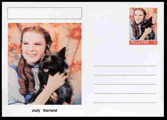 Palatine (Fantasy) Personalities - Judy Garland (actress) postal stationery card unused and fine