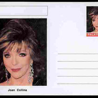 Palatine (Fantasy) Personalities - Joan Collins (actress) postal stationery card unused and fine
