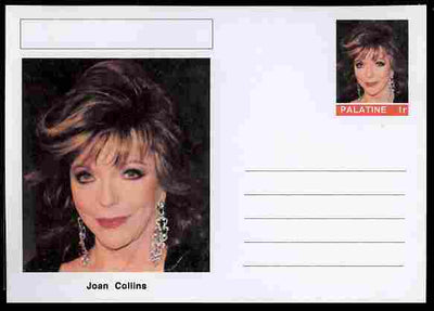 Palatine (Fantasy) Personalities - Joan Collins (actress) postal stationery card unused and fine