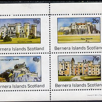 Bernera 1981 Castles (Downton, Holy Is, Edinburgh & Dunster) perf set of 4 values (10p to 75p) unmounted mint