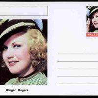 Palatine (Fantasy) Personalities - Ginger Rogers (actress) postal stationery card unused and fine