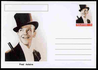 Palatine (Fantasy) Personalities - Fred Astaire (actor) postal stationery card unused and fine