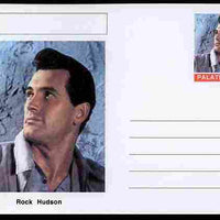 Palatine (Fantasy) Personalities - Rock Hudson (actor) postal stationery card unused and fine