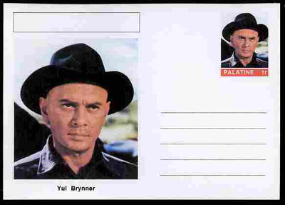Palatine (Fantasy) Personalities - Yul Brynner (actor) postal stationery card unused and fine