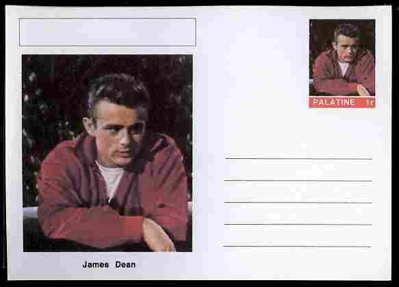 Palatine (Fantasy) Personalities - James Dean (actor) postal stationery card unused and fine