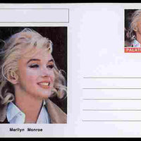 Palatine (Fantasy) Personalities - Marilyn Monroe #2 postal stationery card unused and fine