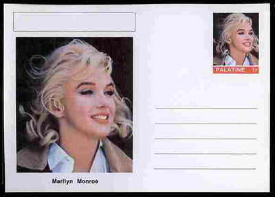 Palatine (Fantasy) Personalities - Marilyn Monroe #2 postal stationery card unused and fine
