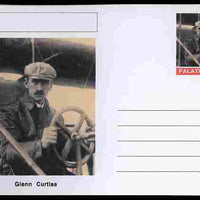 Palatine (Fantasy) Personalities - Glenn Curtiss (aviation pioneer) postal stationery card unused and fine