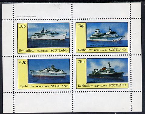 Eynhallow 1982 Ships (Victoria, Song of Norway, Atlas & Monarch Sun) perf,set of 4 values (10p to 75p) unmounted mint