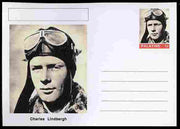 Palatine (Fantasy) Personalities - Charles Lindbergh (aviation pioneer) postal stationery card unused and fine