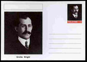Palatine (Fantasy) Personalities - Orville Wright (aviation pioneer) postal stationery card unused and fine