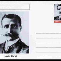 Palatine (Fantasy) Personalities - Louis Bleriot (aviation pioneer) postal stationery card unused and fine