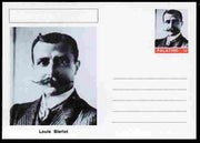 Palatine (Fantasy) Personalities - Louis Bleriot (aviation pioneer) postal stationery card unused and fine