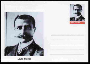 Palatine (Fantasy) Personalities - Louis Bleriot (aviation pioneer) postal stationery card unused and fine