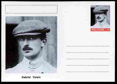 Palatine (Fantasy) Personalities - Gabriel Voisin (aviation pioneer) postal stationery card unused and fine