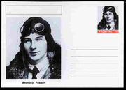 Palatine (Fantasy) Personalities - Anthony Fokker (aviation pioneer) postal stationery card unused and fine