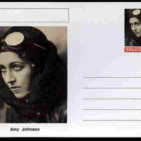 Palatine (Fantasy) Personalities - Amy Johnson (aviation pioneer) postal stationery card unused and fine
