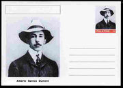 Palatine (Fantasy) Personalities - Alberto Santos Dumont (aviation pioneer) postal stationery card unused and fine