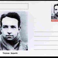 Palatine (Fantasy) Personalities - Thomas Sopwith (aviation pioneer) postal stationery card unused and fine