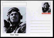 Palatine (Fantasy) Personalities - Chuck Yeager (aviation pioneer) postal stationery card unused and fine
