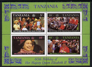 Tanzania 1987 Queen's 60th Birthday perf m/sheet unmounted mint SG MS 521