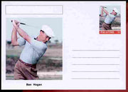 Palatine (Fantasy) Personalities - Ben Hogan (golf) postal stationery card unused and fine