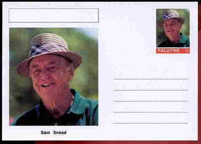Palatine (Fantasy) Personalities - Sam Snead (golf) postal stationery card unused and fine
